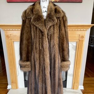 Christian Dior Fisher Sable Full Length Coat